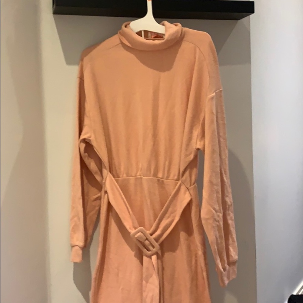 Leyden Womens Belted Sweater Dress